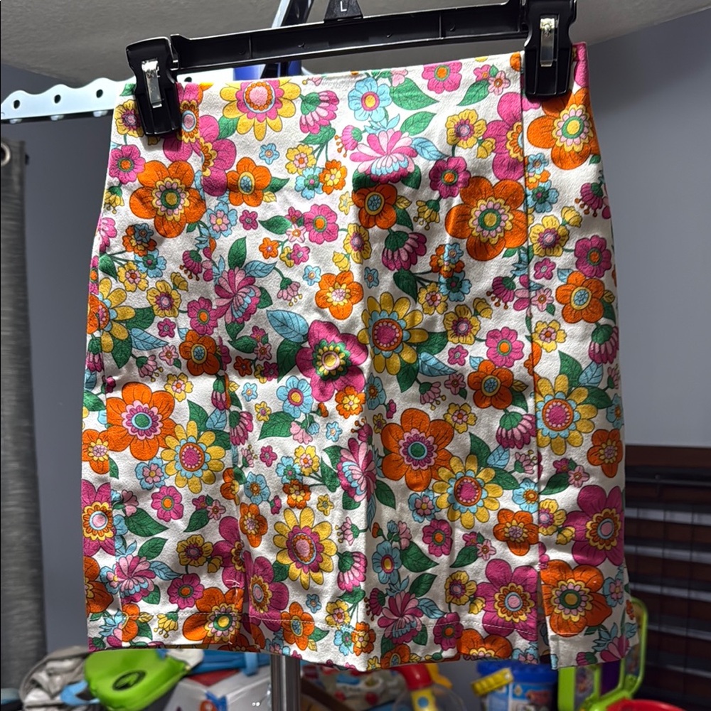 Floral Mini Skirt